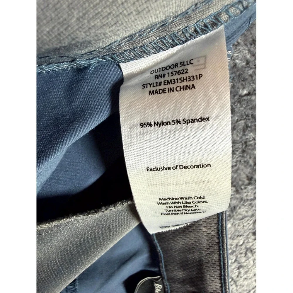 Eddie Bauer Hiking Shorts Mens 40 Blue Stretch Utility Pockets Straight Outdoor